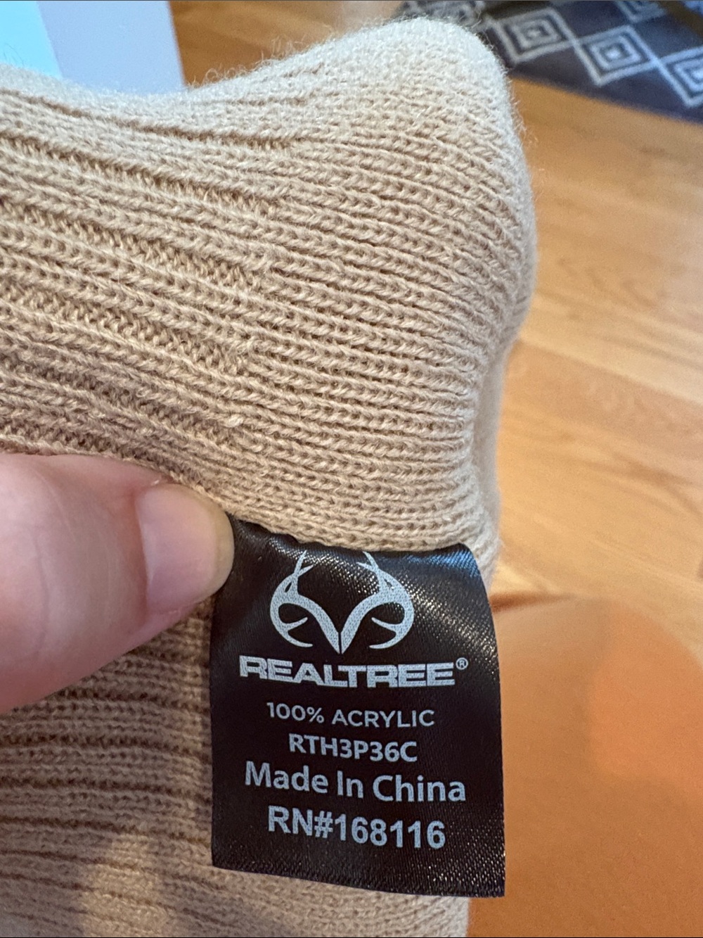Realtree Ribbed Cuff Beanie - Tan - Picture 2 of 3